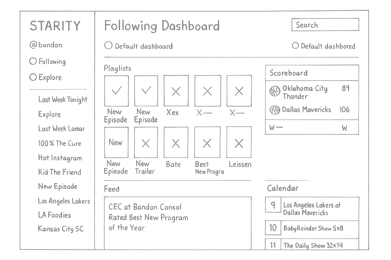 Starity Dashboard